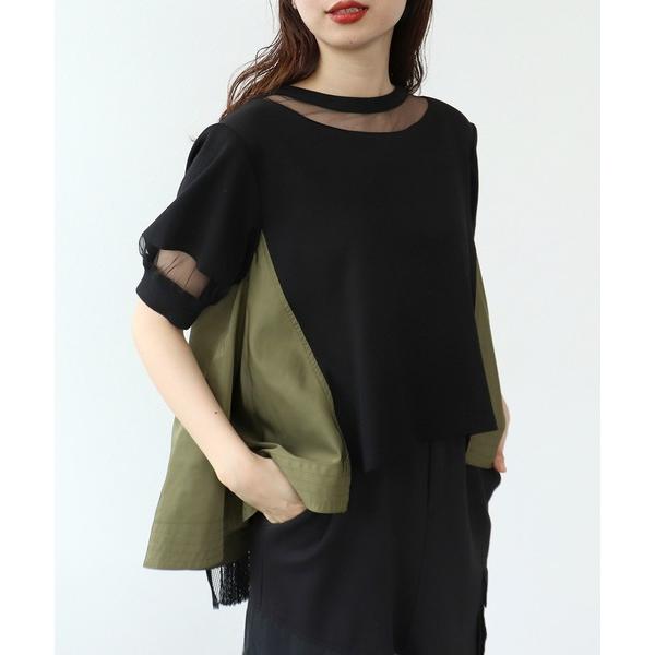 tシャツ BackプリーツTOPS レディース