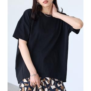 tシャツ 半袖 「接触冷感  汗ジミ防止」360°サマ見えコクーンＴシャツ レディース