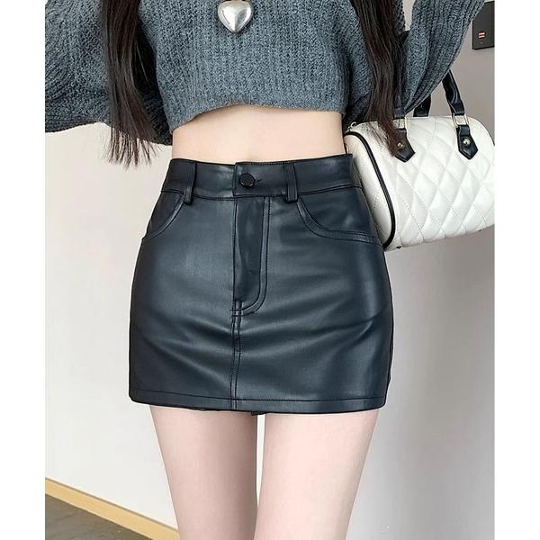 パンツ Leather Skort / レザースコート ショートパンツ レディース