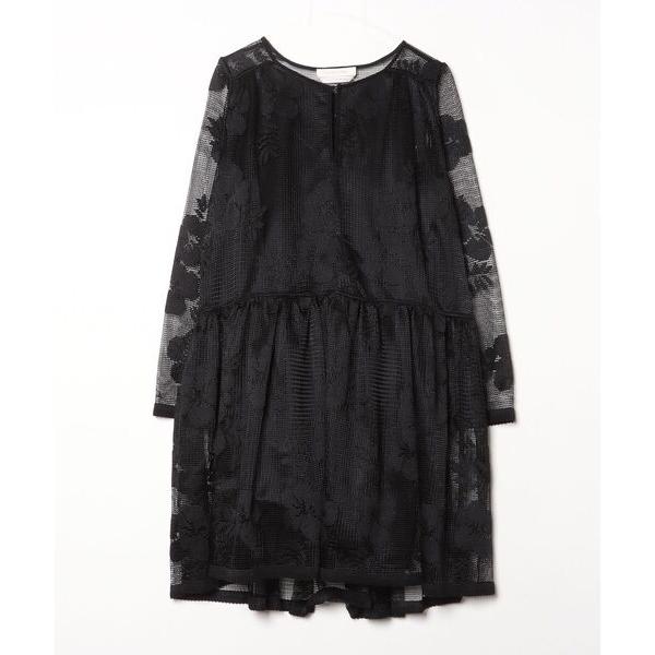 「SEE BY CHLOE」 レース長袖ワンピース 42 ブラック レディース