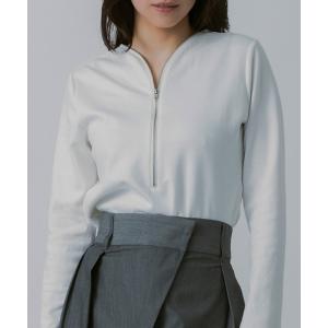 tシャツ ラインジッププルオーバー レディース