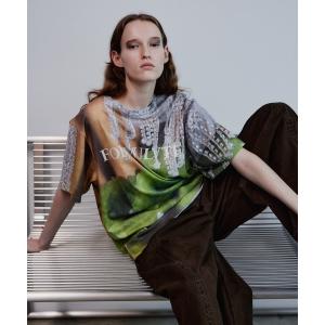 tシャツ 「PRE-ORDER」Fabric Photo Over T-Shirt/ファブリックフォトオーバーTEE レディース メンズ