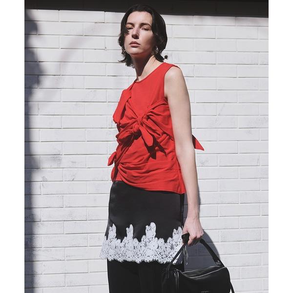 tシャツ Knot Sleeveless T-Shirt/ノットノースリーブTEE レディース