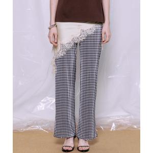 パンツ Gingham Check Pleated Pants/ギンガムチェックプリーツパンツ レディース
