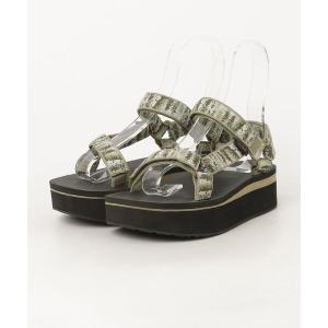 「Teva」 フラットサンダル 23cm グリーン レディース