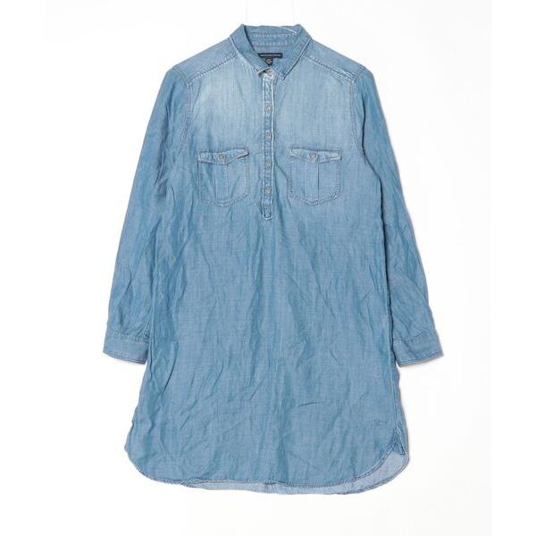 「American Eagle」 シャツワンピース S ブルー レディース