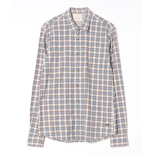 「SCOTCH&amp;SODA」 チェック柄長袖シャツ L ブルー メンズ