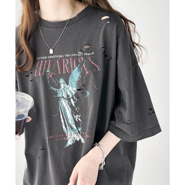 「Java」 半袖Tシャツ X-LARGE グレー レディース