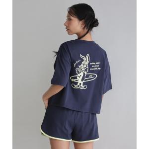 水着 「ムラサキスポーツ限定」GYDA/ジェイダ 水着 4点セット ビキニ ショートパンツ SURF BUNNYバックプリントラッシュTシャツ 414810 レディース