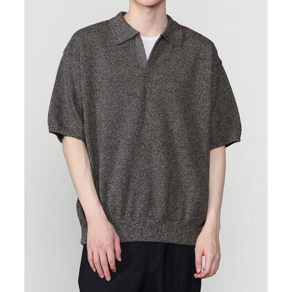 ポロシャツ 半袖 crepuscule | 鹿の子 スキッパーポロシャツ MEN メンズ