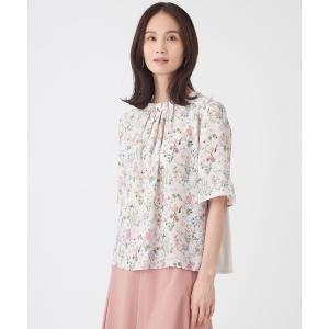 tシャツ 「ウォッシャブル」ルーセントフラワーカットソー レディース