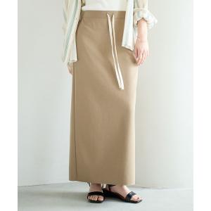 ロング スカート 「ウエストゴム仕様」Iラインスカート