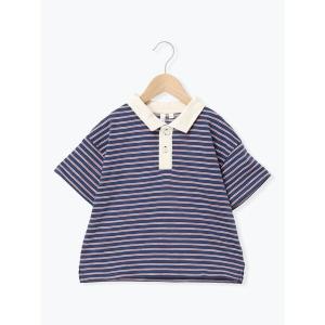 tシャツ マルチボーダーポロシャツ キッズ 子供服 男の子 女の子