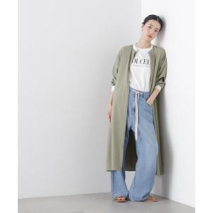 ワンピース バイカラーフレアスタンドカラーワンピース