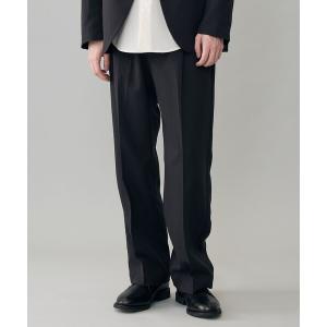 uvカット ワイドパンツ スラックス ウーリーノ 2タックスラックス メンズ