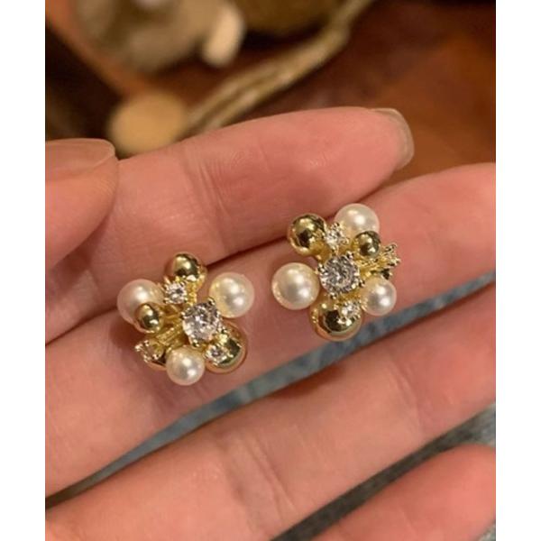 ピアス FReePLACe/ビジュー パールピアス R0189 レディース