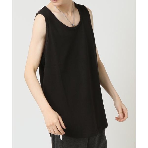 タンクトップ ドライコットン 速乾 USAコットン ロングタンクトップ ノースリーブ リラックスフィ...