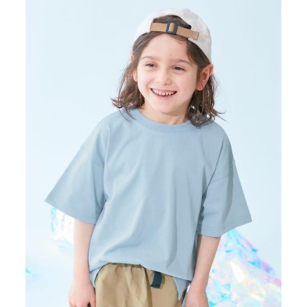 tシャツ 「ひやシャリ」接触冷感 BIGシルエット 無地 半袖Tシャツ キッズ 子供服 男の子 女の...