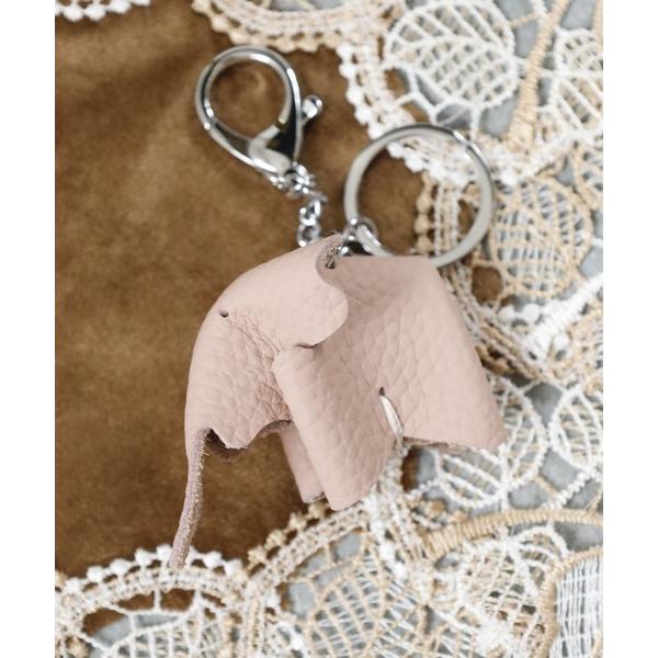 チャーム ぞうさん レザーチャーム キーホルダー レディース