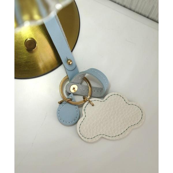 チャーム クラウドモチーフPUレザーチャーム　キーホルダー レディース