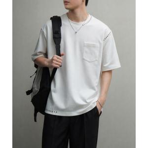 tシャツ スムース ハンドステッチ刺繍 クルーTシャツ メンズ レディース