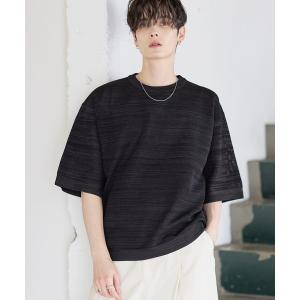 セーター ニット 「ウォッシャブル/速乾/イージーケア」スポンディッシュメッシュシアー半袖ニット メンズ