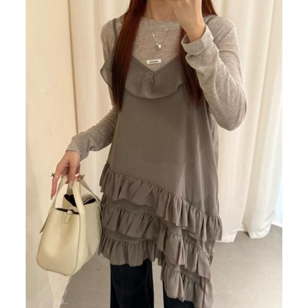 キャミソール ティアード フリル キャミソール