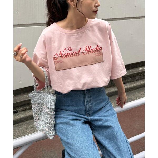 tシャツ オーガンジーシアードッキングプリントTEE レディース