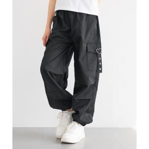 ワイドパンツ パンツ 「WEB限定セール」キッズ　ハートバックルパラシュートパンツ キッズ 子供服 女の子