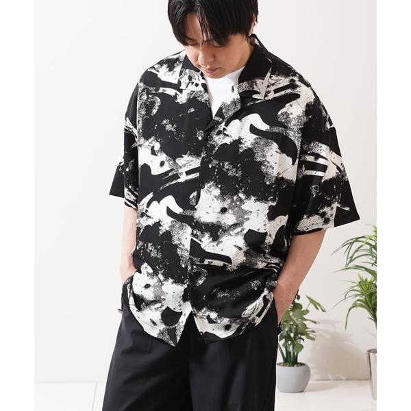 シャツ 総柄 オープンカラー オーバーシャツ / All-over print open-colla...
