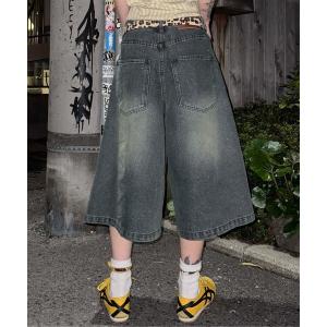 ジーンズ グリッターハーフデニム メンズ レディース