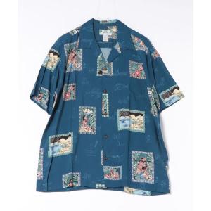 アロハシャツ シャツ 半袖 「Kahiko」TWO PALMS ポストカーズMEN'Sアロハシャツ メンズ レディース