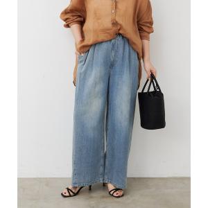 ジーンズ デニム デニムパンツ 綿麻デニムイージーパンツ レディース