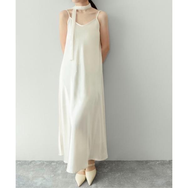 ワンピース 「on:nue」「2種類タイ付」サテンタイレースキャミワンピース /2026 SS CO...