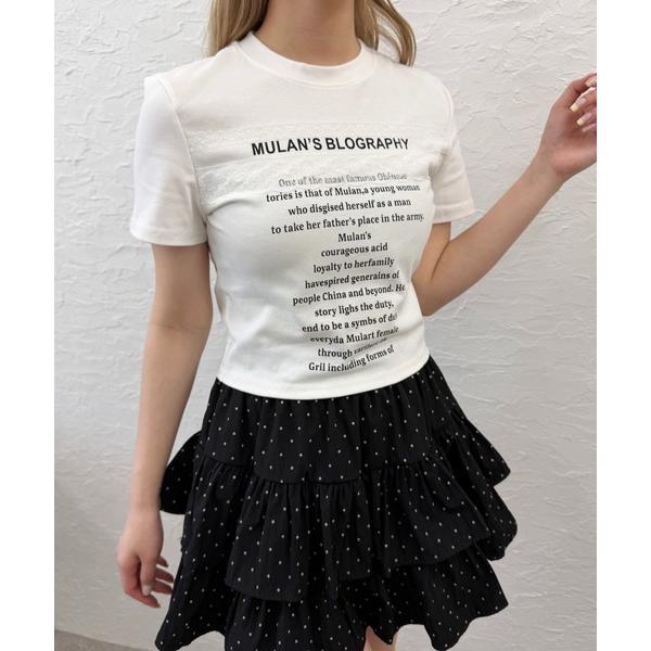 tシャツ レースデザイン チビT レディース