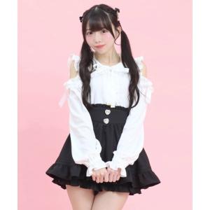 tシャツ 肩開きレースアップカットソー レディース