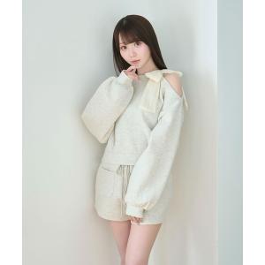 セットアップ Organza ribbon sweat set up レディース