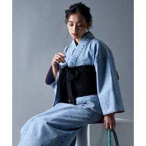 浴衣 レース半衿付2部式デニム浴衣「大きいサイズ有」GEVS. レディース