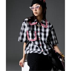 ブラウス シャツ 綿100％ビッグカラーギンガムチェックシャツ「大きいサイズ有」GEVS. レディース