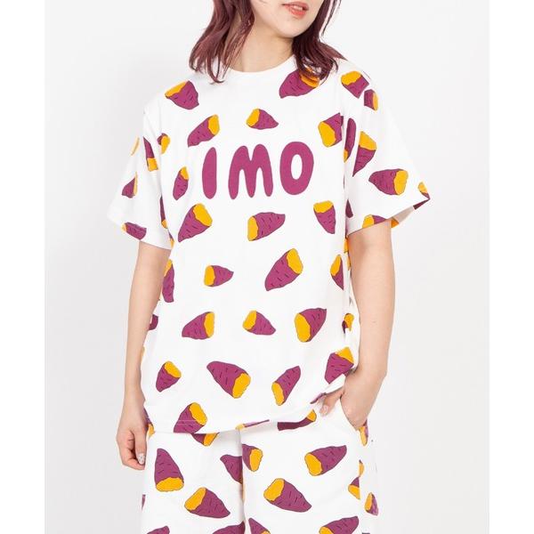 tシャツ 半袖 「新サイズ」フード総柄Ｔシャツ（IMO) レディース メンズ