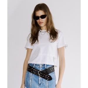 tシャツ LOGO CHARM T SHIRTS/ロゴチャームTシャツ レディース