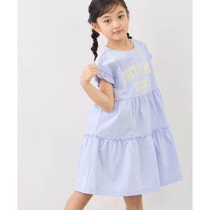 ワンピース 「KIDS/キッズ」ティアードロゴカットソーワンピース/接触冷感 キッズ 子供服 女の子