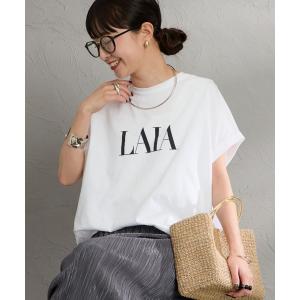 tシャツ 「MICA＆DEAL/マイカアンドディール」LAIA ラウンドヘム プリントTシャツ レディース