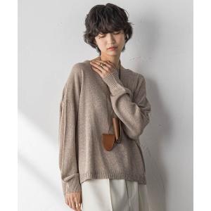 ニット セーター ペーパーブレンドルーズニットプルオーバー レディース