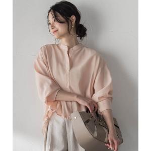 ブラウス シャツ シアーバンドカラーブラウス「洗える」 レディース