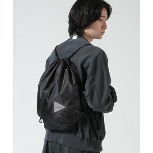 デイバック リュック and wander/アンドワンダー　crispy rip drawstrung bag　ナップサック メンズ レディース