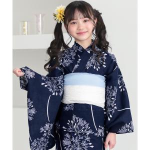 浴衣 ガールズ浴衣 子供浴衣2点セット （綿浴衣＋しわ兵児帯）　貝殻　金魚　星柄　花柄　フラワー　120cm/130cm/140cm/150cm　キッズ浴衣　ジュニア浴衣 …