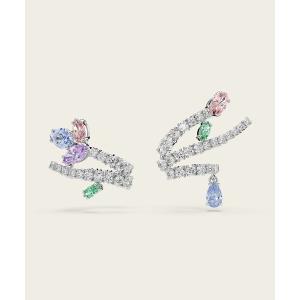 イヤリング 「公式」「スワロフスキー」Ariana Grande x Swarovski イヤーカフ， ミックスカット， マルチカラー， ロジウム・プレーティング レディース