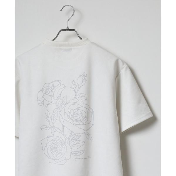 tシャツ スウェードタッチダンボール 花柄Tシャツ 半袖 メンズ レディース