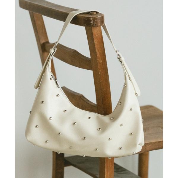 ショルダーバッグ バッグ ダブルショルダースタッズバッグ レディース